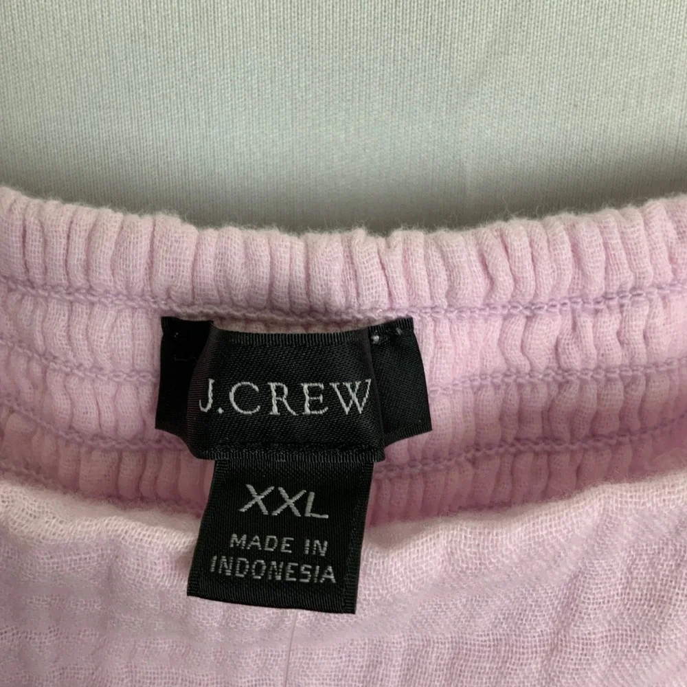 NWT J. Crew Sz XXL Squareneck Soft Gauze Cotton Balloon Sleeve Smocked Dress